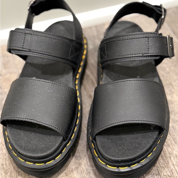 Dr. Martens Black Sandals with Yellow Stitching - Picture 4 of 6
